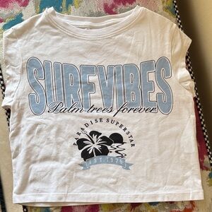Zara White Surf Vibes Kids T-Shirt